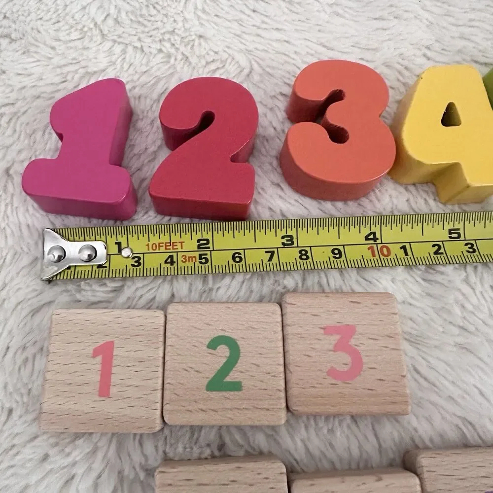 Lovevery Montessori Math Tiles Replacement Parts Wooden Numbers